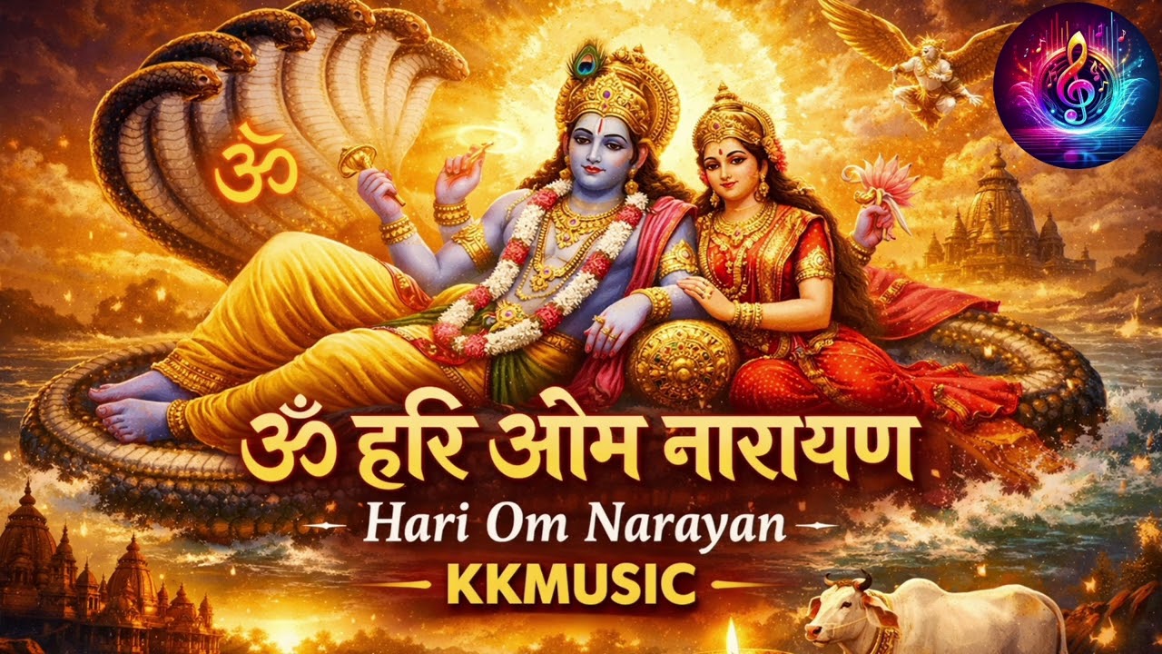 ॐ हरि ॐ नारायण 🌼 | Powerful Vishnu Mantra | Peaceful Bhajan | Kkmusic