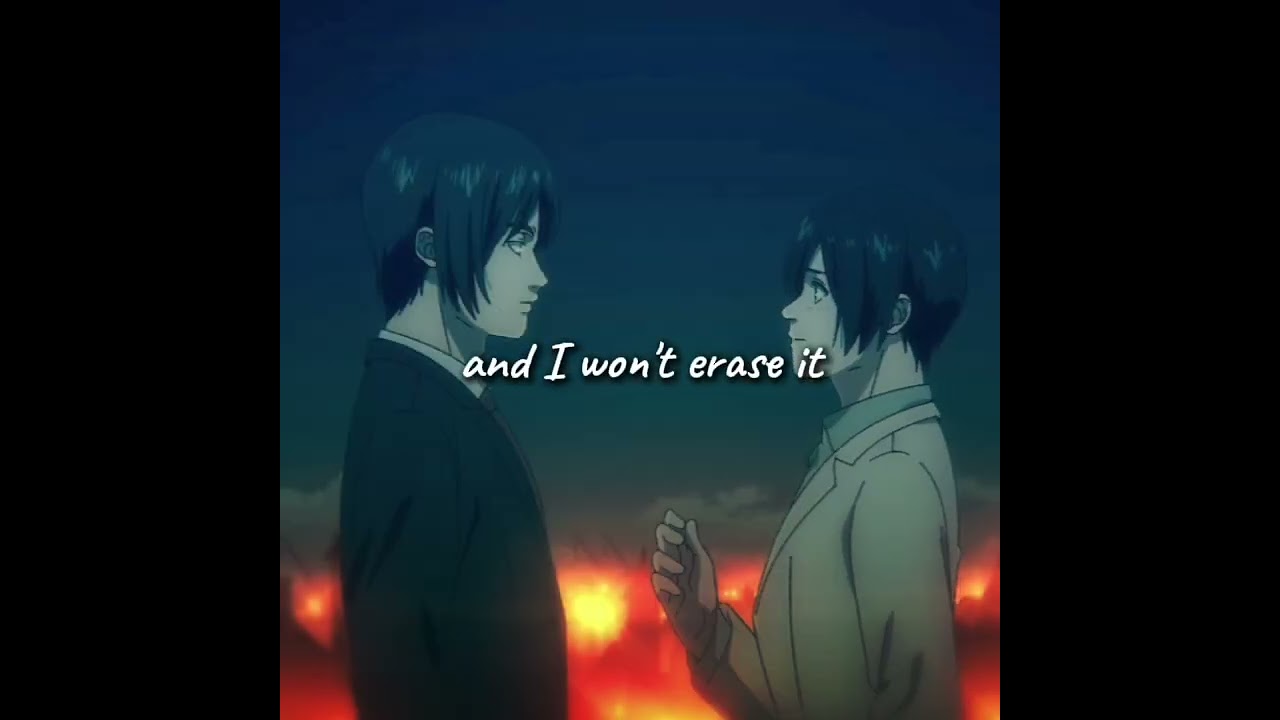 Mikasa et Eren🧣🕊⚔ #attackontitan #snk #eren #mikasa #edit #anime #love #sad #otaku #manga