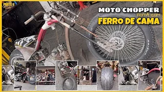 Início da MOTO CHOPPER!! Feita com FERRO DE CAMA!! Parte 1