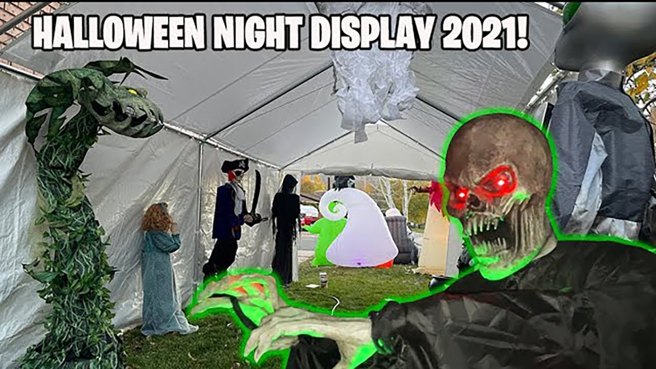 New 2021 Full Yard Haunt on Halloween Night! YouTube