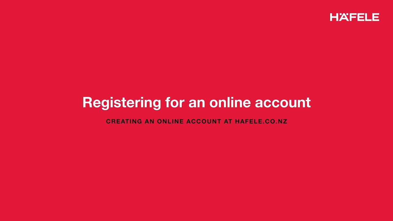 Register for an Online Account