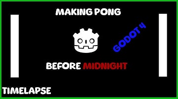 Making Pong in a crunch | 50 Games in 50 weeks | #godot #godot4  #timelapse #challenge