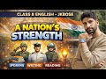 A NATION'S STRENGTH #8TH Class English Poem Line by Line Explanation ✍️✍️✍️
