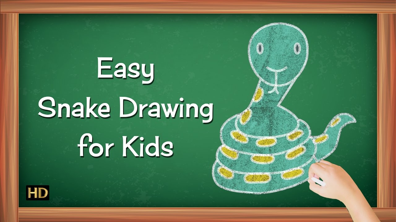 How To Draw Snake Step By Step For Kids Learning Videos For Children Shemaroo Kids Place 4 Kids
