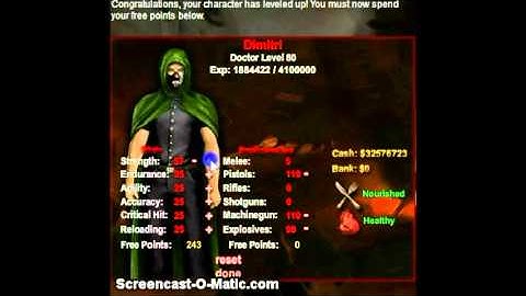 Dead Frontier- Stat Reset