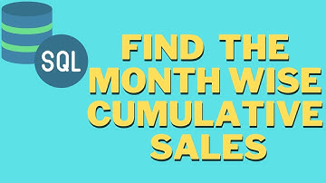 Find month wise cumulative sales in SQL