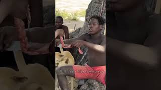 Hadzabe Tribe always share food with their dogs