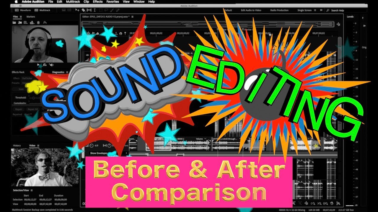 AUDIO EDITING: before & after comparison of the MOST important part of your Video