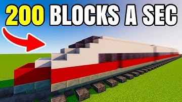 HOW TO MAKE THE FASTEST WORKING TRAIN in Minecraft