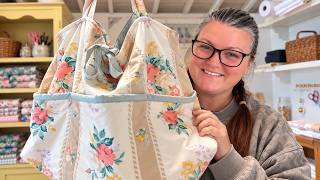 STOP buying new fabric! MY BEST THRIFTED FABRIC HAUL YET! + thrifted fabric sewing project!
