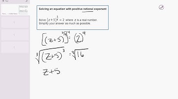 03 14 Solving an equation with positive rational exponent
