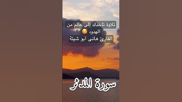 تلاوة تأخذك الى عالم من الهدوء 🌹 القارئ هانى ابو شيتة 🌹