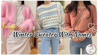 ❄️Winter Sweater Name for Girls/Sweater name design/Cute Sweater/woolen sweater name/korean sweater