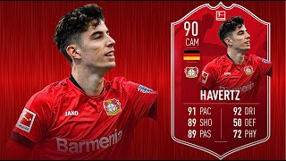 FIFA 20: KAI HAVERTZ 90 POTM PLAYER OF THE MONTH PLAYER REVIEW I FIFA 20 ULTIMATE TEAM