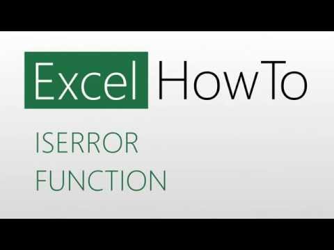Excel How To: ISERROR Function
