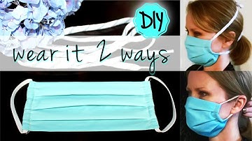 DIY Face Mask With Filter Pocket | How To Sew A Medical Face Mask | Easy Tutorial, Wear It 2 Ways