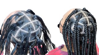 How To Part Jumbo Box Braids Update