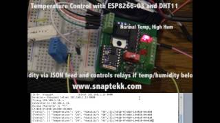ESP8266 and DHT11 based WIFI Temperature sensor and control
