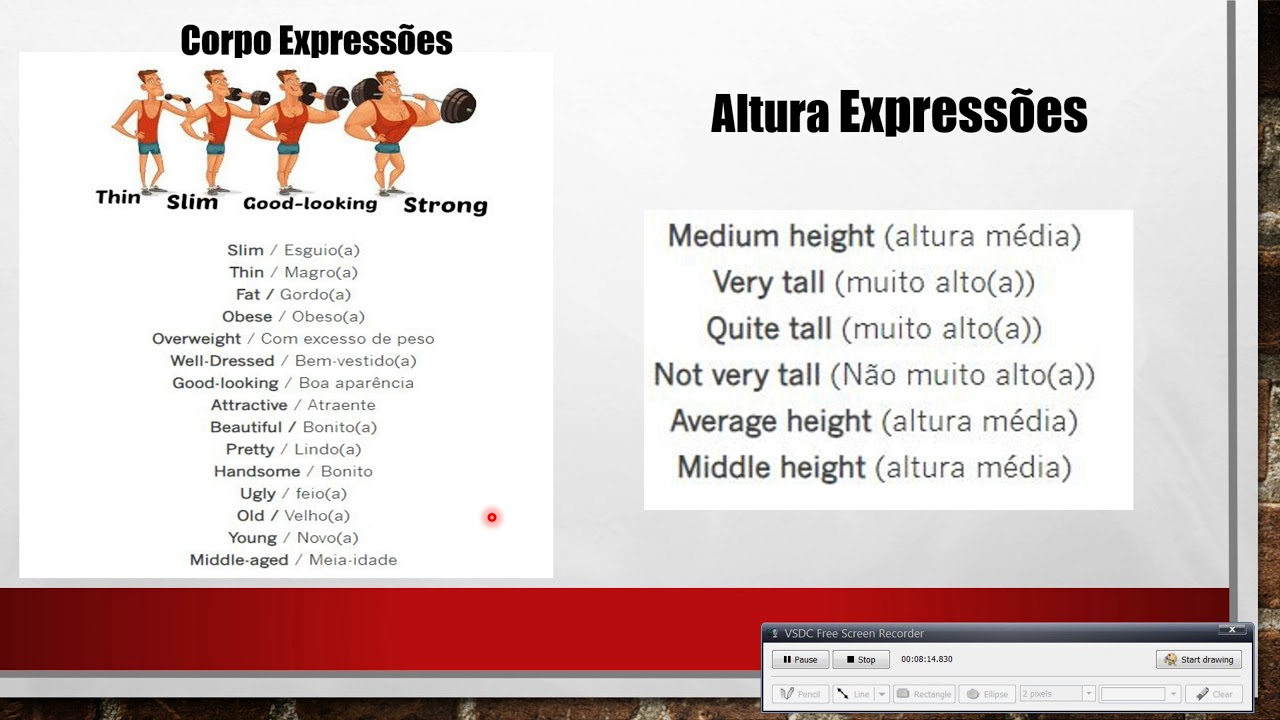 Aula de inglês 8° ano describing physical features YouTube