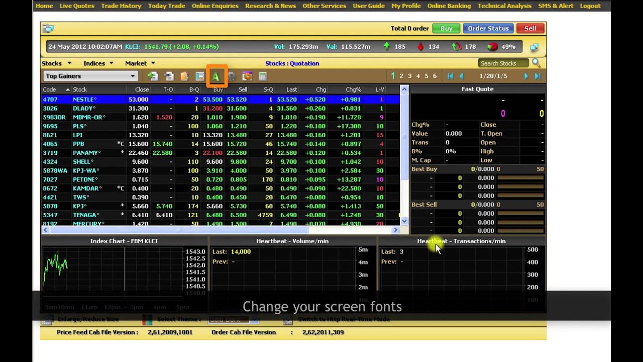 Maybank2u Online Stocks Tutorial 1: How to View Live ...