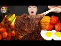 ASMR MUKBANG 직접 만든 양념 치킨먹방! 스테이크 짜파게티 레시피 &amp; 먹방 FRIED SHRIMP AND BLACK BEAN NOODLES EATING SOUND!