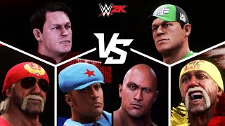 Zhong Xina, The Wok, Hulk Hokkien Vs John Cena, The Rock, Hulk Hogan | Best of 3 | WWE 2K20 Match