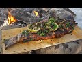 Bacon Wrapped Rainbow Trout - Cooked On Camp Fire (Catch and Cook)