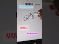 Signature style manoj logo procreate calligraphy sign signature autographs manoj shorts