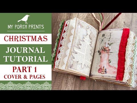 Xmas ジャンクジャーナル CHRISTMAS JUNK JOURNAL TUTORIAL | PART 1🤍 | COVER and PAGES | My