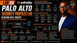 Lab 08: Palo Alto Security Profiles Lab | Blocking Real Threats (AV, Anti-Spyware, DNS, Data Filter)