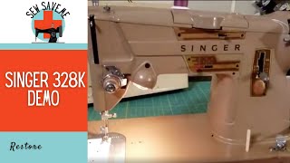 Vintage 1960s Singer Style-o-matic 328K Sewing Machine-heavy Duty