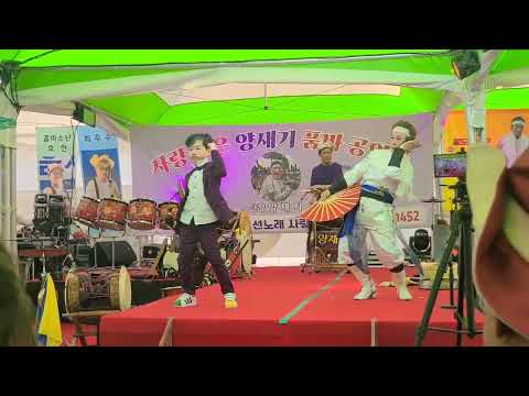 지창수품바님 트로트신동 김태웅 듀엣 공연 ~🎶하니하니🎵동학사 벚꽃축제 양재기공연단