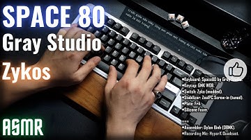 ✔ Space 80 Apollo | Zykos | ZealPC Screw-in Stabilizer | Keyboard ASMR 6mins