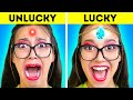 LUCKY vs UNLUCKY me | 25 Awkward Moments at SCHOOL  – by La La Life Games