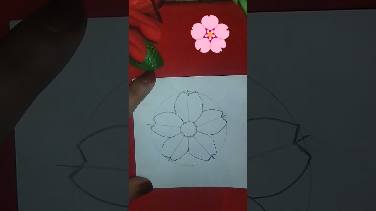easy way to draw flower🌺🌻🌹🌷