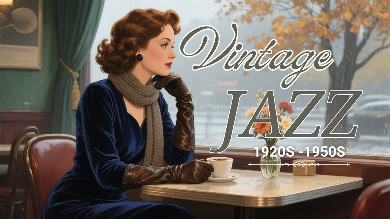 Vintage Café Jazz ☕ A Lady’s Autumn Daydream with 1940s Old Jazz & Timeless Vibes