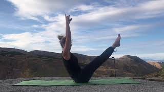 5 pilates mat exercises-hundred, roll up, teaser, extension and rolling like a ball
