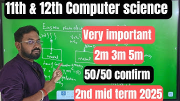 11th & 12th Computer science | Top most important 2m 3m 5m-2nd mid term 2025