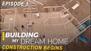 Ep 5 Building My Dream Home - Construction Begins - Half Log