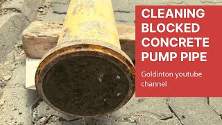 cleaning concrete pump blocked pipe