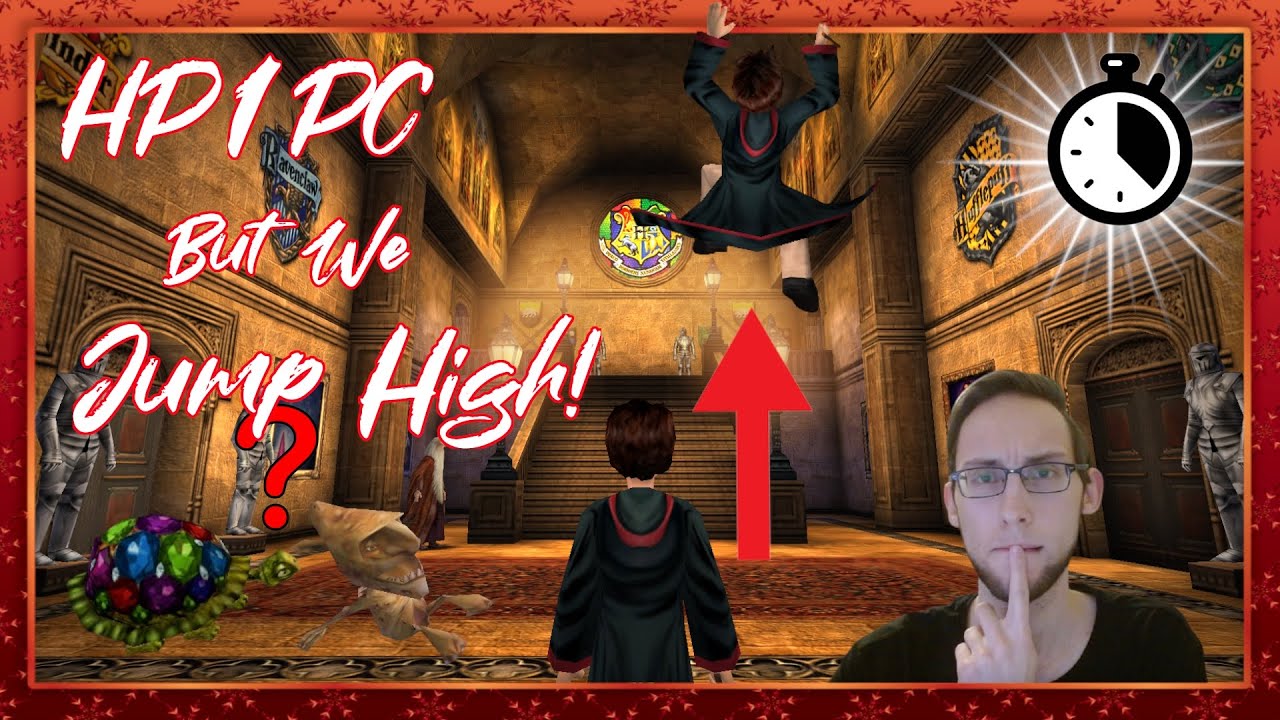 Speedrunning Harry Potter 1 (PC) BUT Harry JUMPS SUPER HIGH to enable some crazy SHORTCUTS!