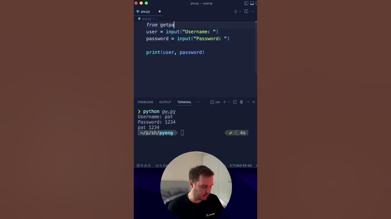 How to hide user input in Python - YouTube