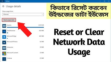 Reset or Clear Data Usage in Windows 10 | Reset Data Usage in Windows 10 |  Reset Data Usage
