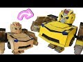 Cardboard DIY Coloring BUMBLEBEE from Q-TRANSFORMERS バンブルビーに色塗ってみた