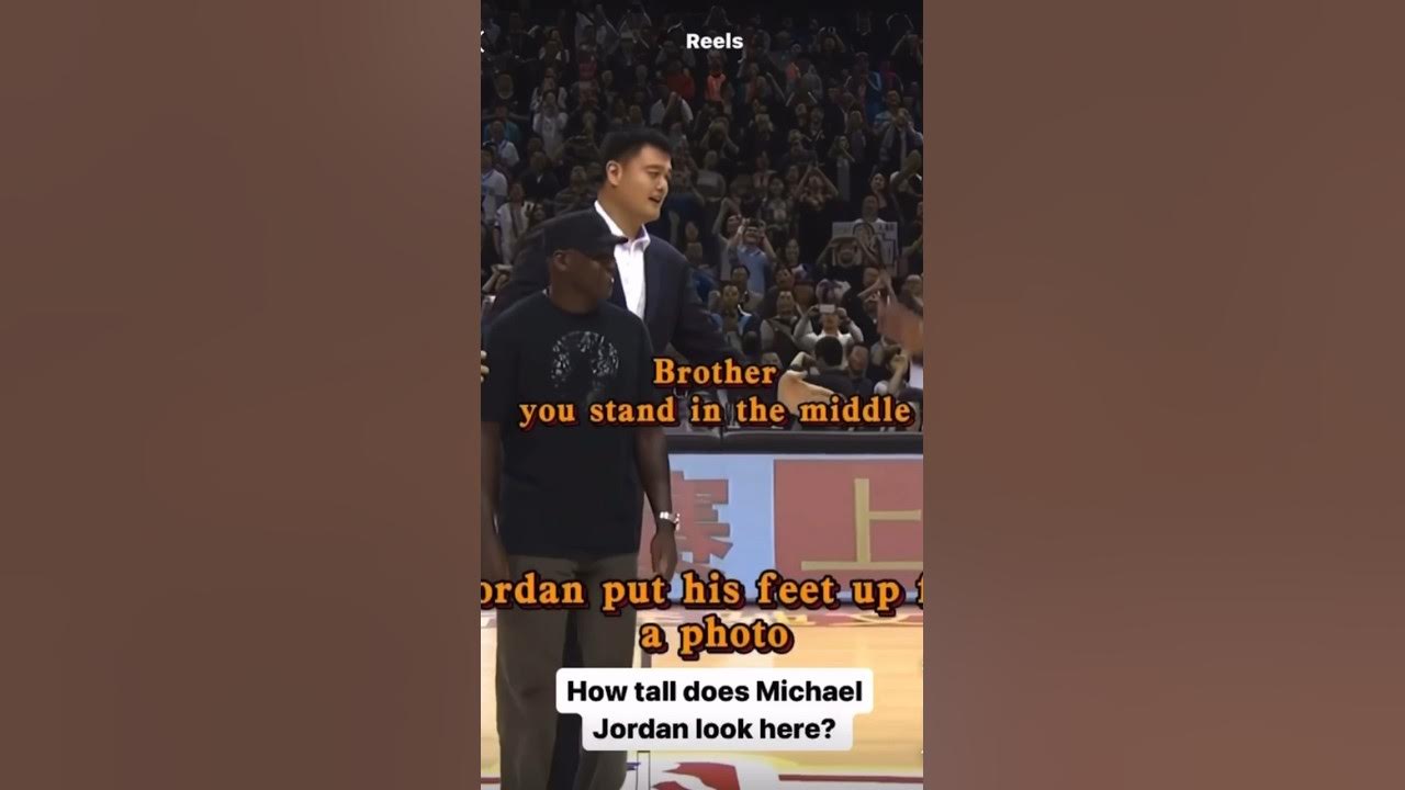 Michael Jordan TOOK IT PERSONAL being short standing next to Yao Ming ...