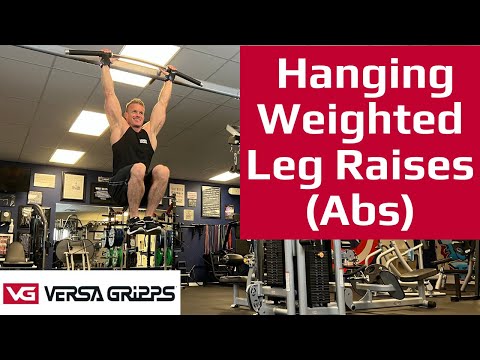 Hanging Weighted Leg Raises Abs - Work your abs without losing your grip!