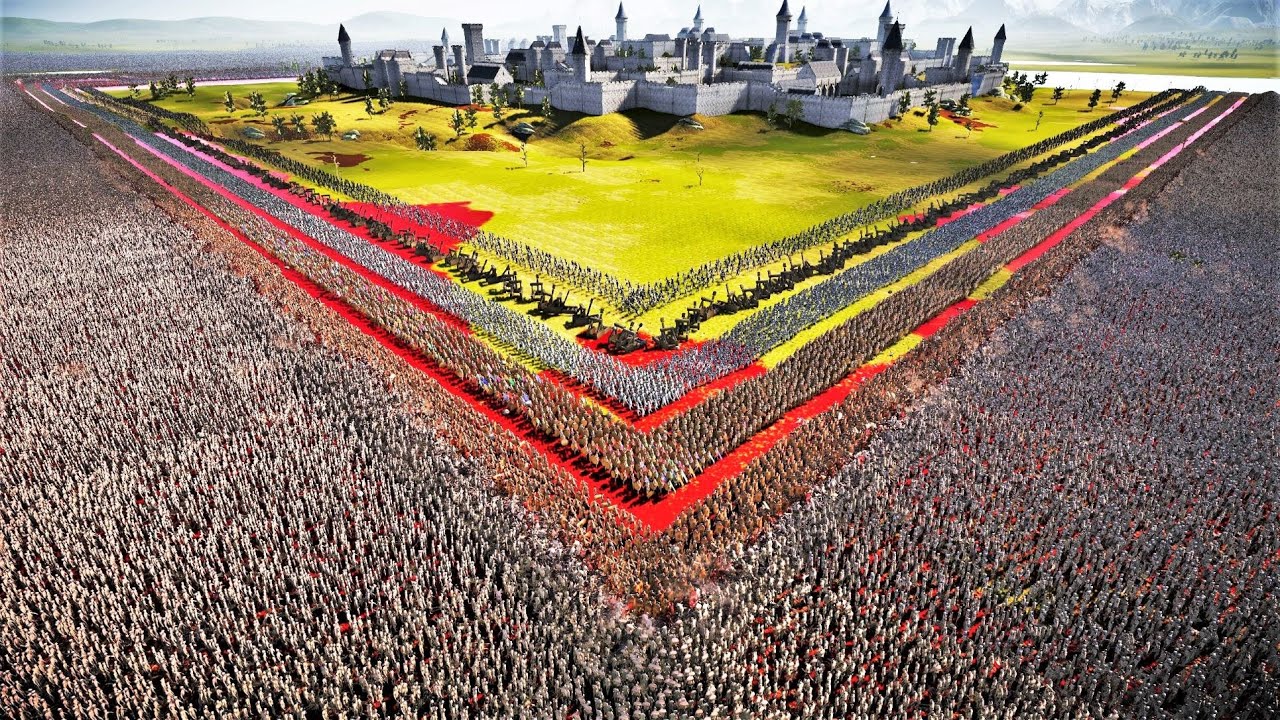 CAN ANCIENT ARMY SHIELD WALL DEFEND FORTRESS FROM 8,000,000 ZOMBIES - UEBS 2 | Battle Simulator 2