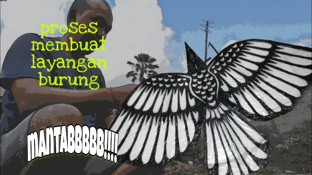 Gambar Kerangka  Layang Layang Burung 