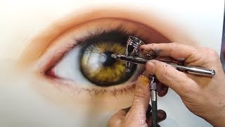 Learn how to paint a realistic eye with this real time airbrush tutorial