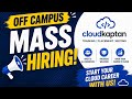 Mass Hiring of Cloudkaptan || Cloudkaptan hiring for freshers #youtubeshorts #ytshortsindia #shorts